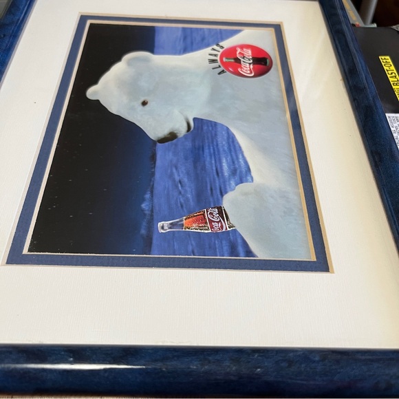 Coca-cola Polar Bear Animation framed print, and Blown Glass Snowman Ornament - Picture 8 of 8